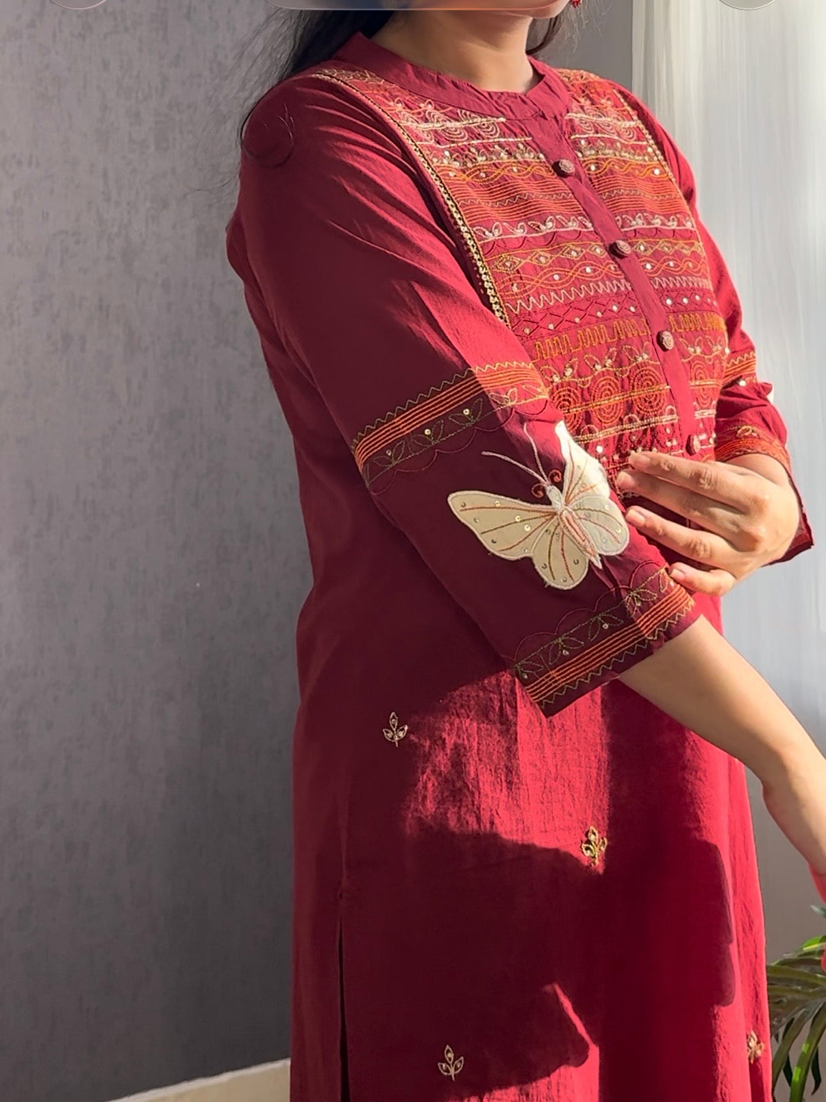 Cotton butterfly suit set