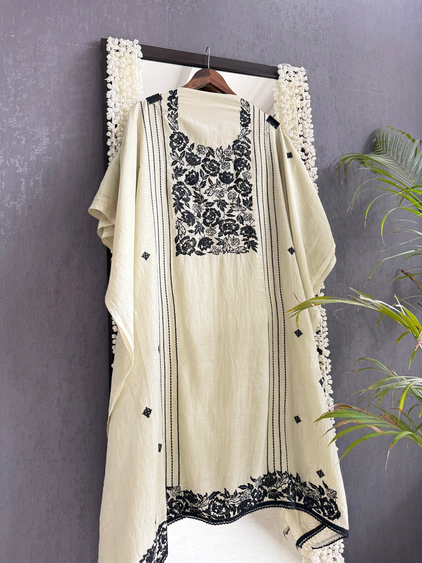 Luxurious Mul chanderi Parsi work florals  suit