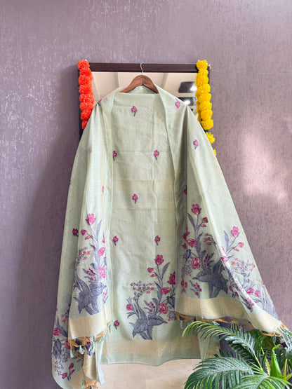 Light Chanderi Jamdani suit