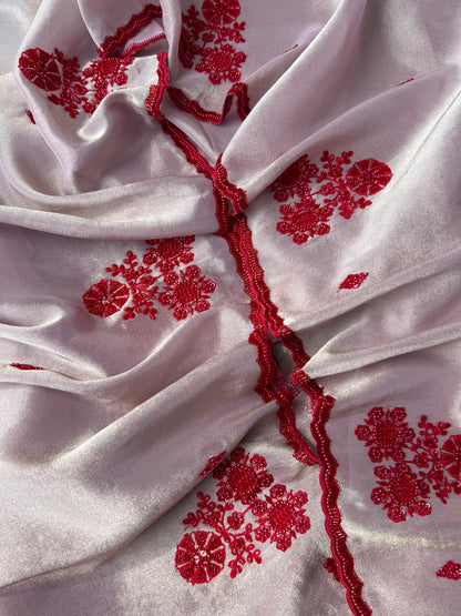 Luxurious ruby bejewelled suit