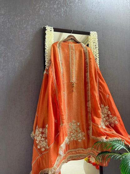 Luxurious brocade benarsi Mirror suit