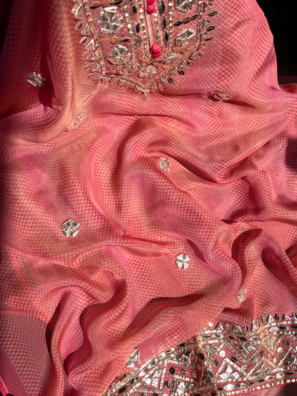 Gotta patti Tissue organza silk suit
