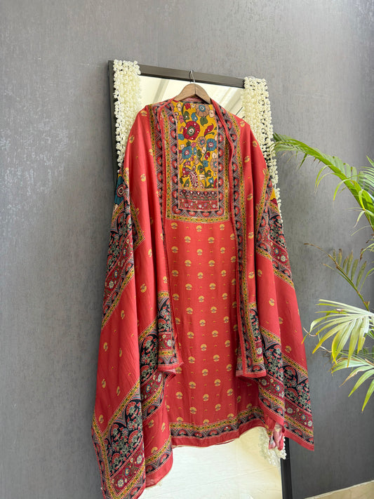 Muslin Kalamkari suits