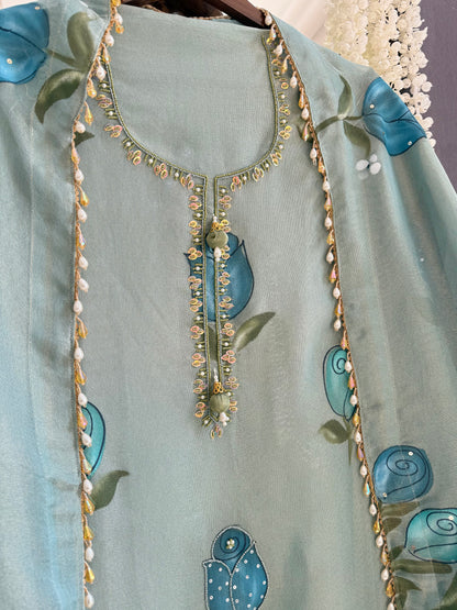 Pure handpainted handwork suit