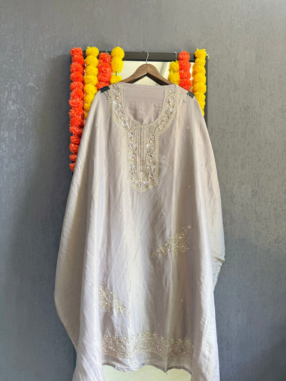 Premium tissue silk hand embroidered suit