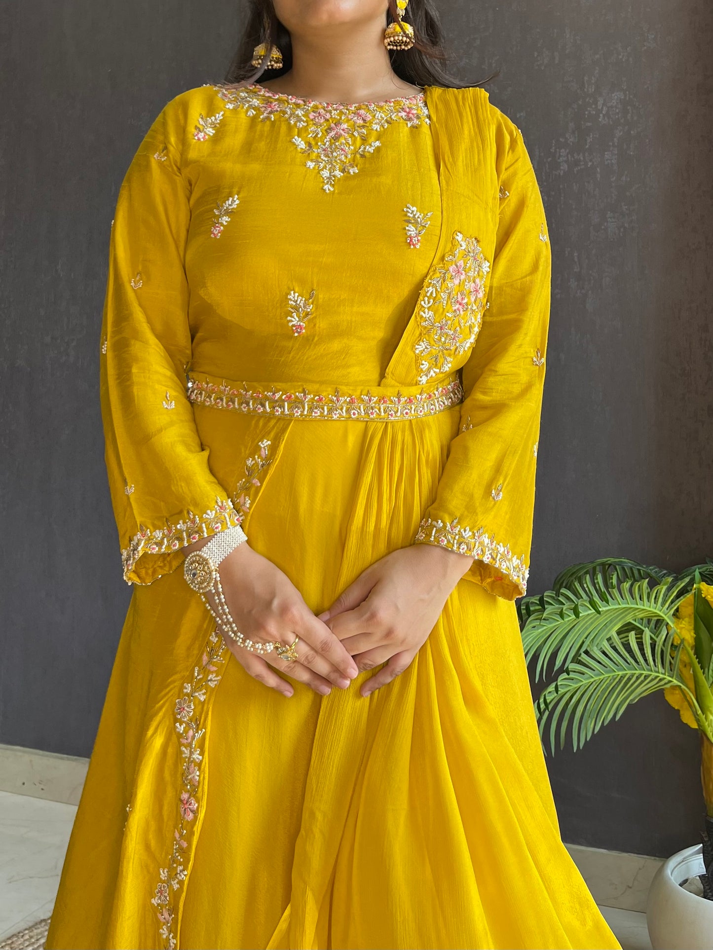 Indo western Drape dress