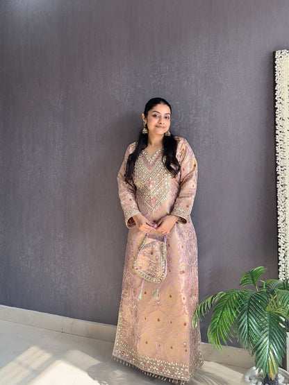 Luxurious gotapatti brocade dress