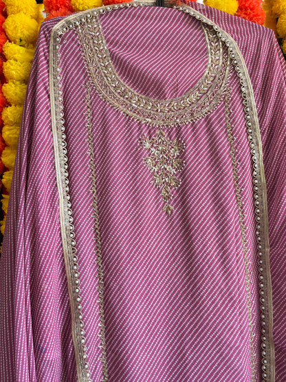 Punjabi Bandhani handwork suits
