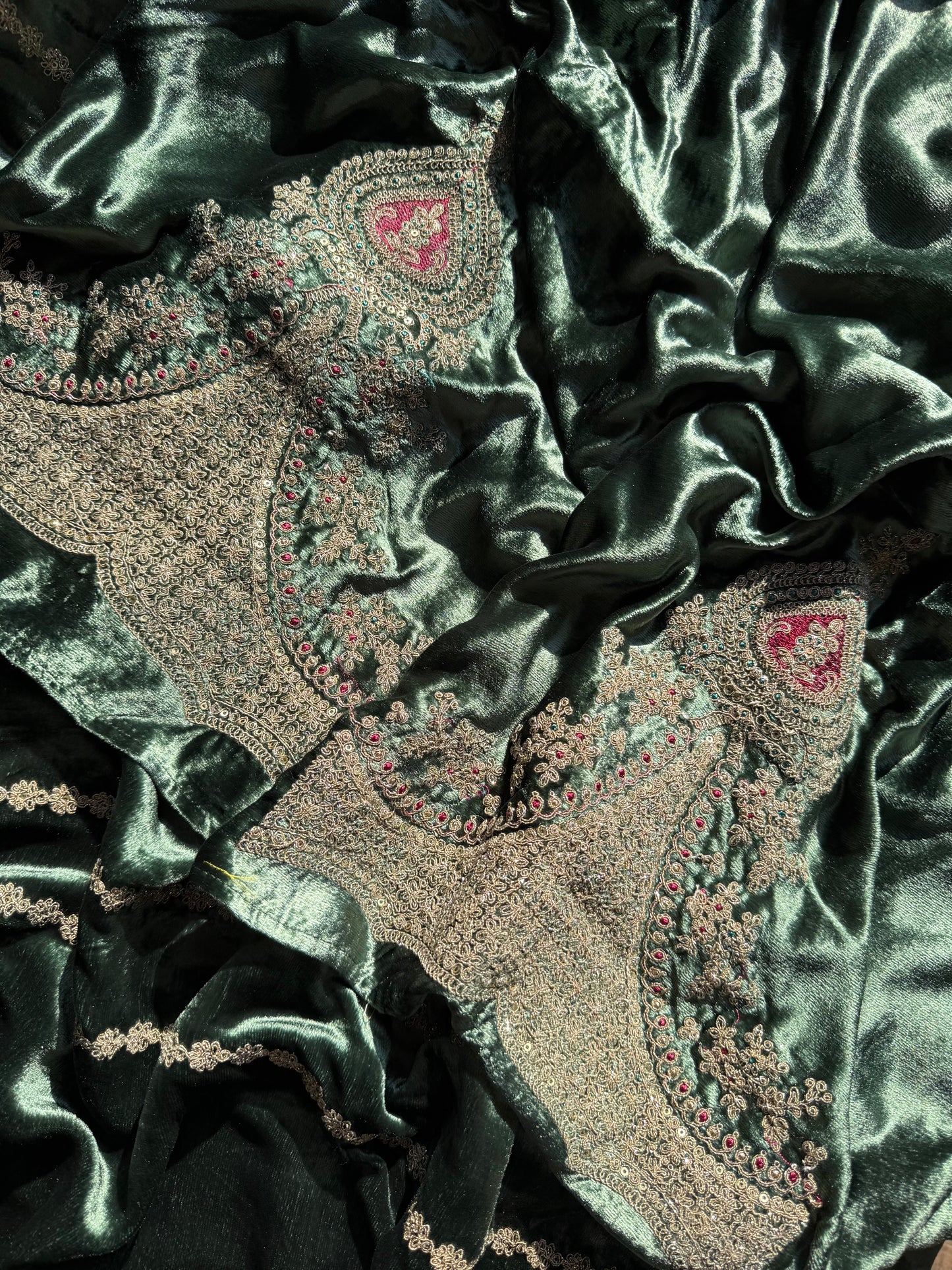 Velvet Marori Aari work suit