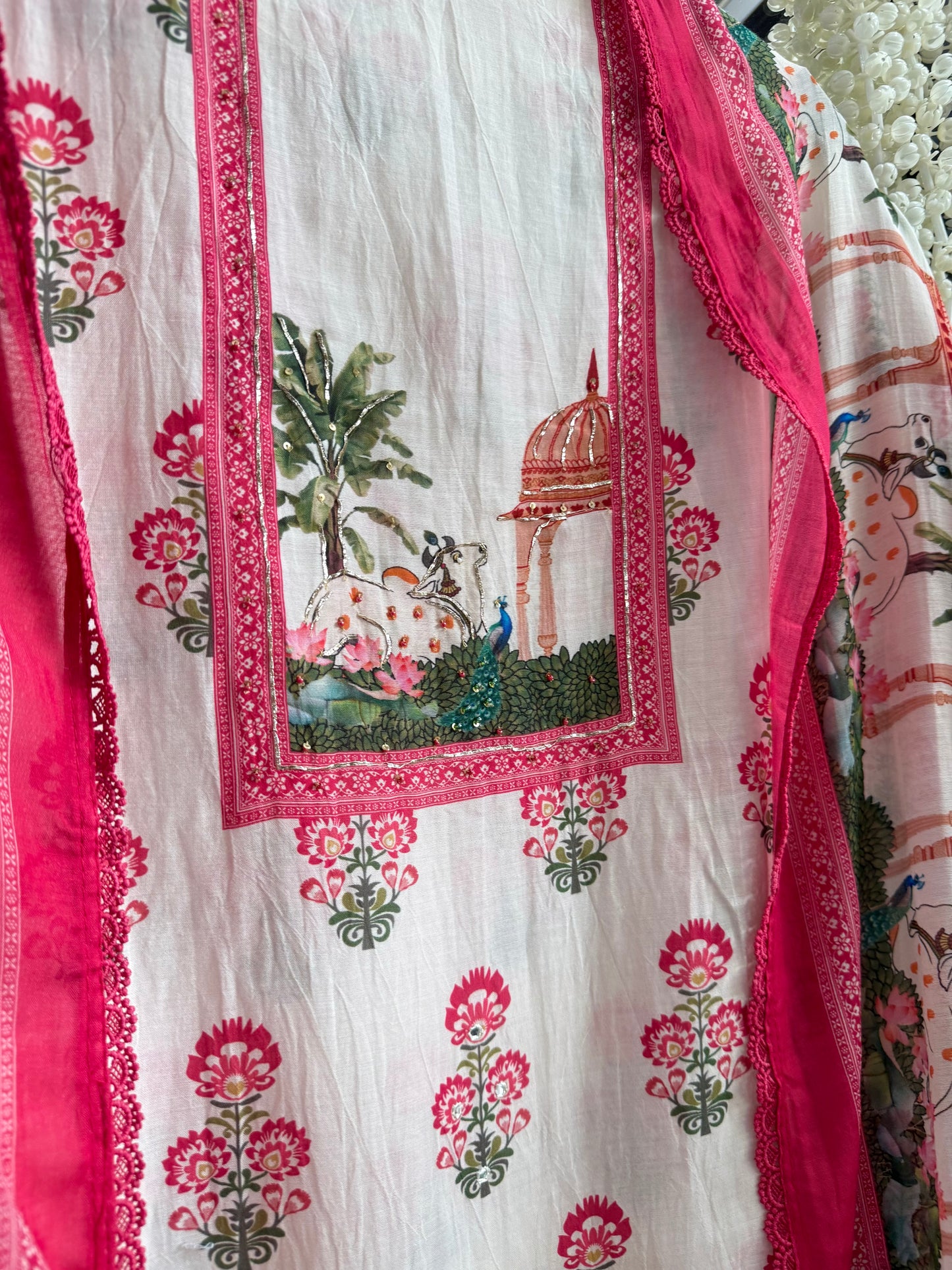 Mulmul cotton divine pichwai suit