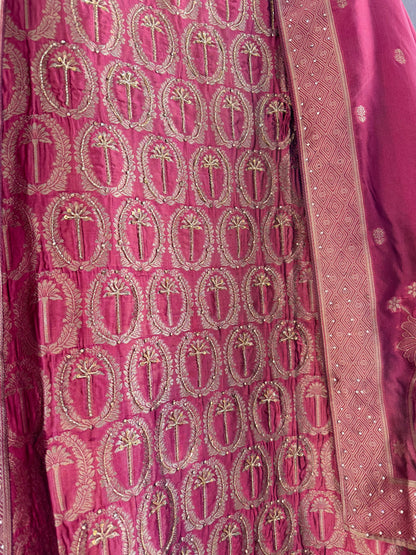 Brocade Benarsi silk suit