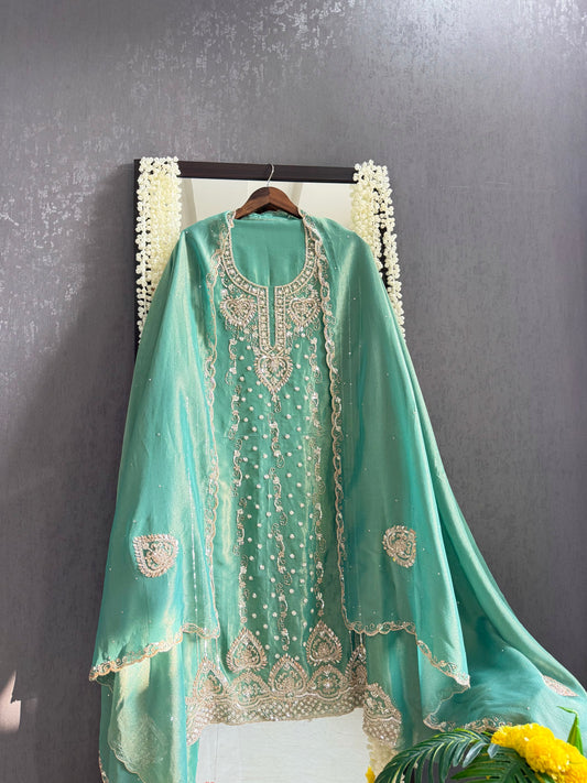 Luxurious hearts handwork suit