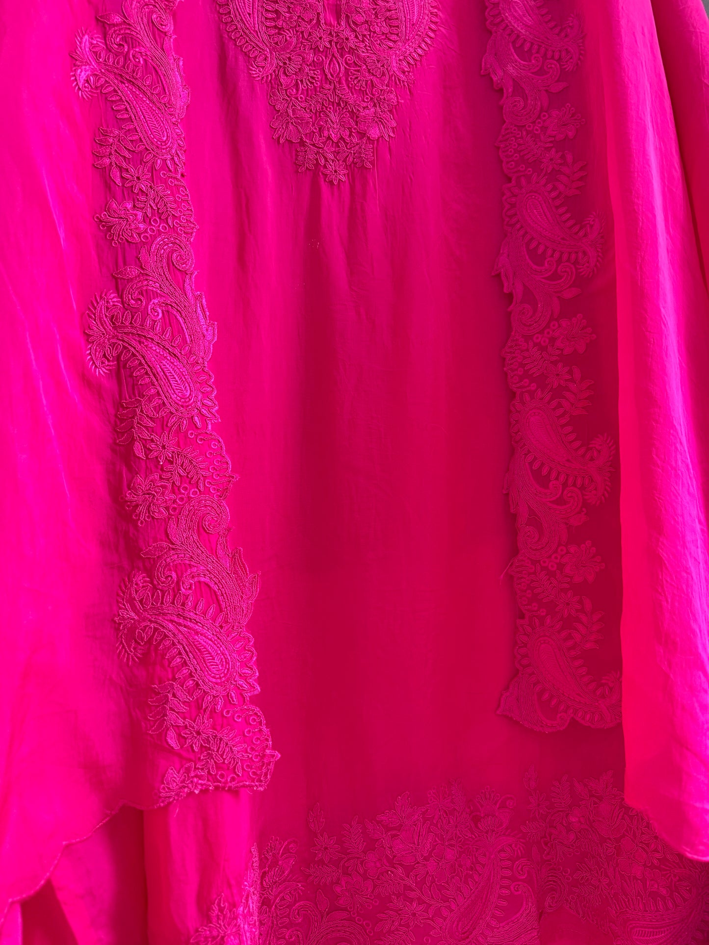 Luxurious aari work organza suit