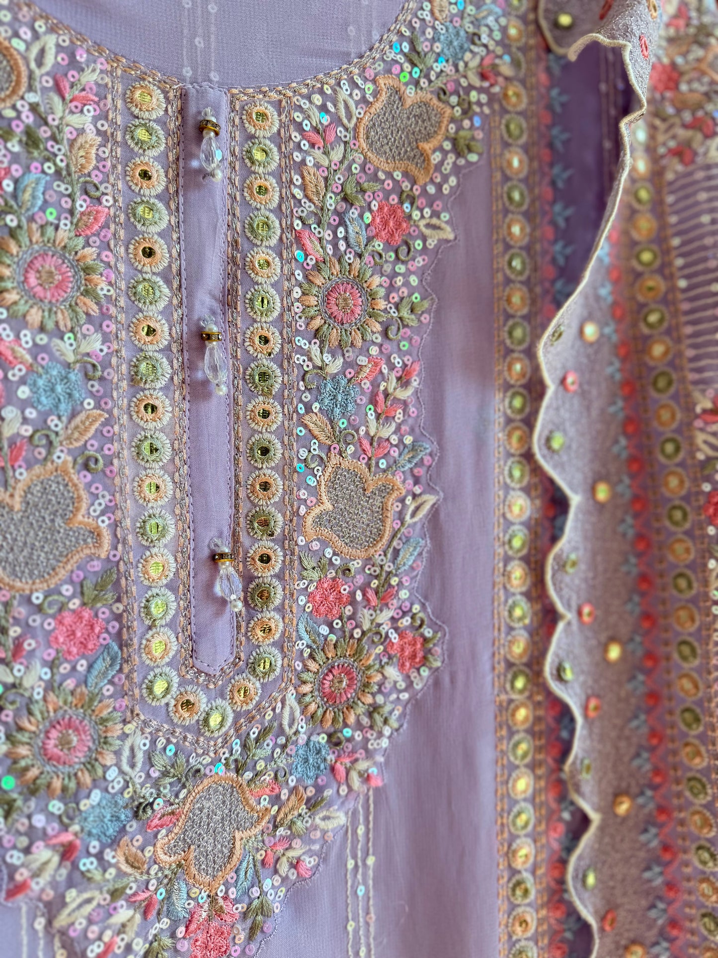 Lucknowi chikankari handwork suit