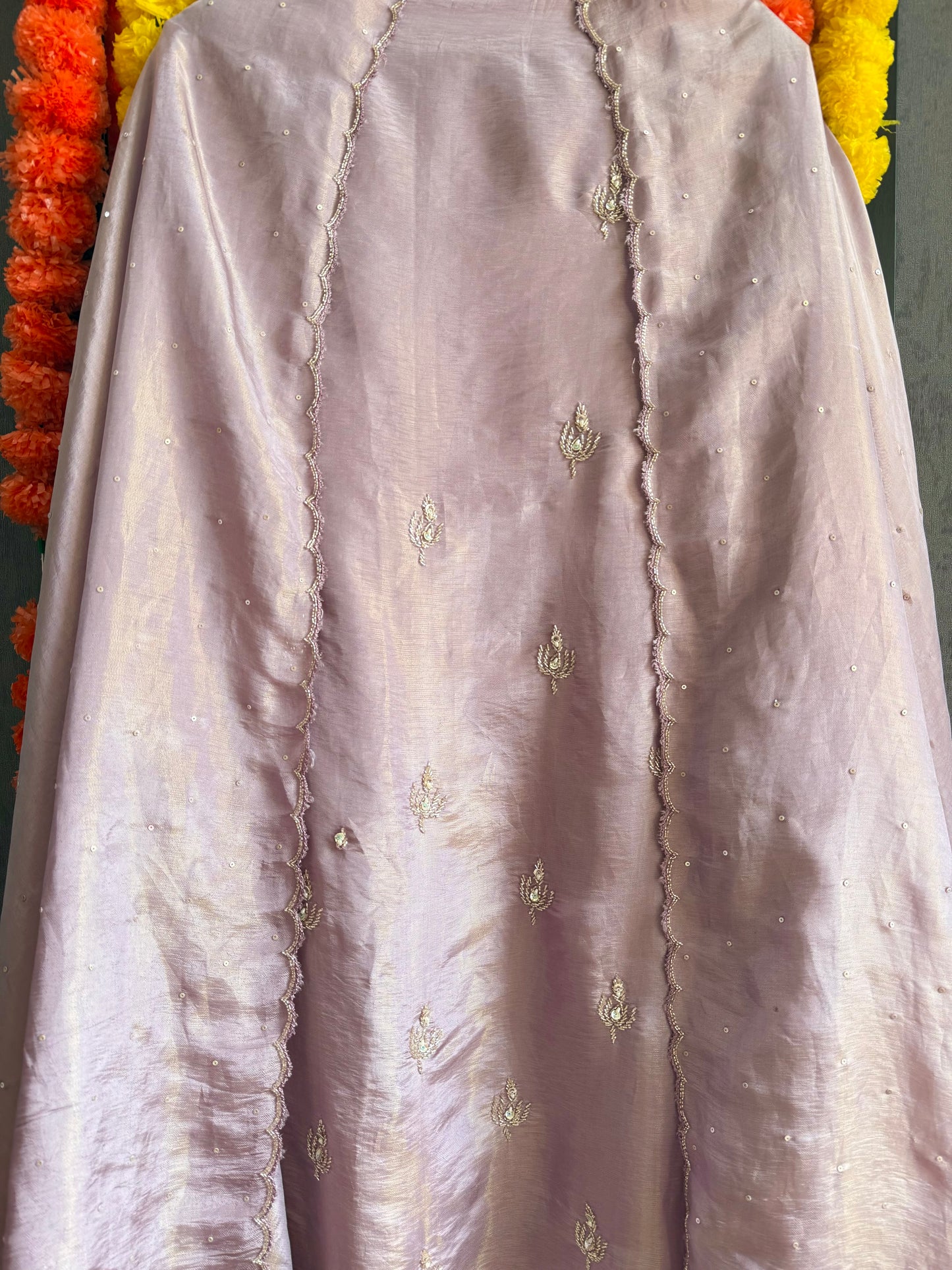 Luxurious peacock suit