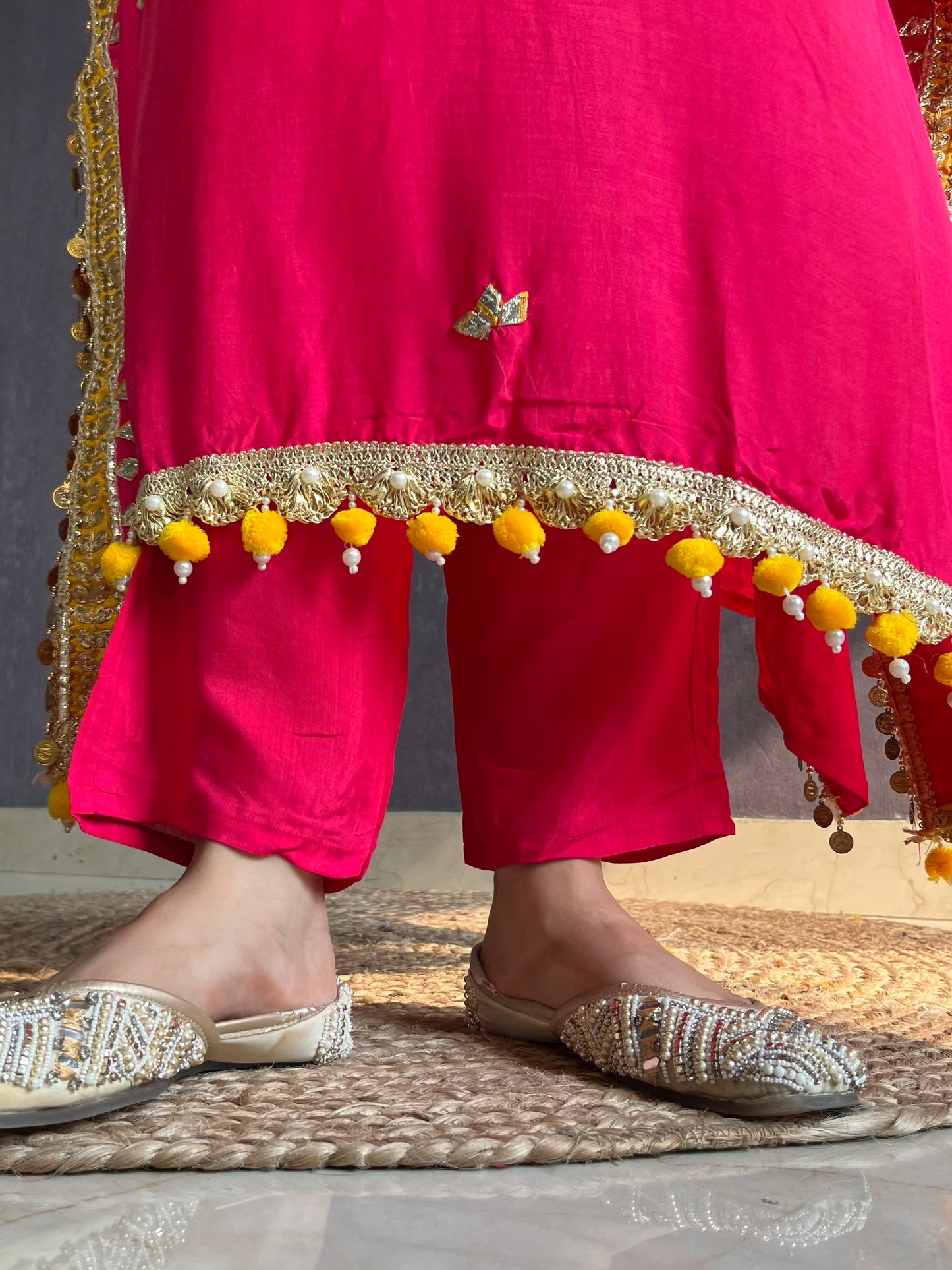 Gotapatti aari work kaftan set