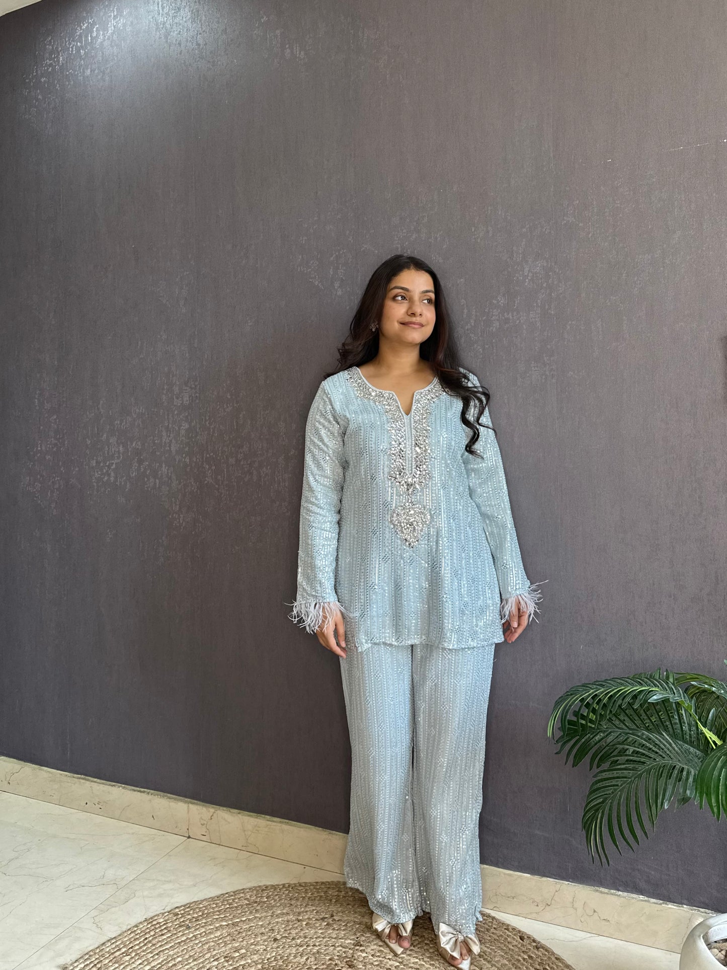 Lucknowi handwork Coord set