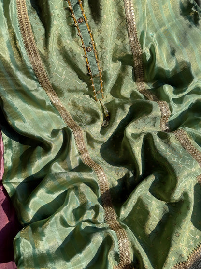 Pearl Benarsi Tissue silk suit