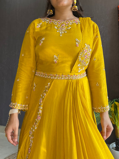 Indo western Drape dress