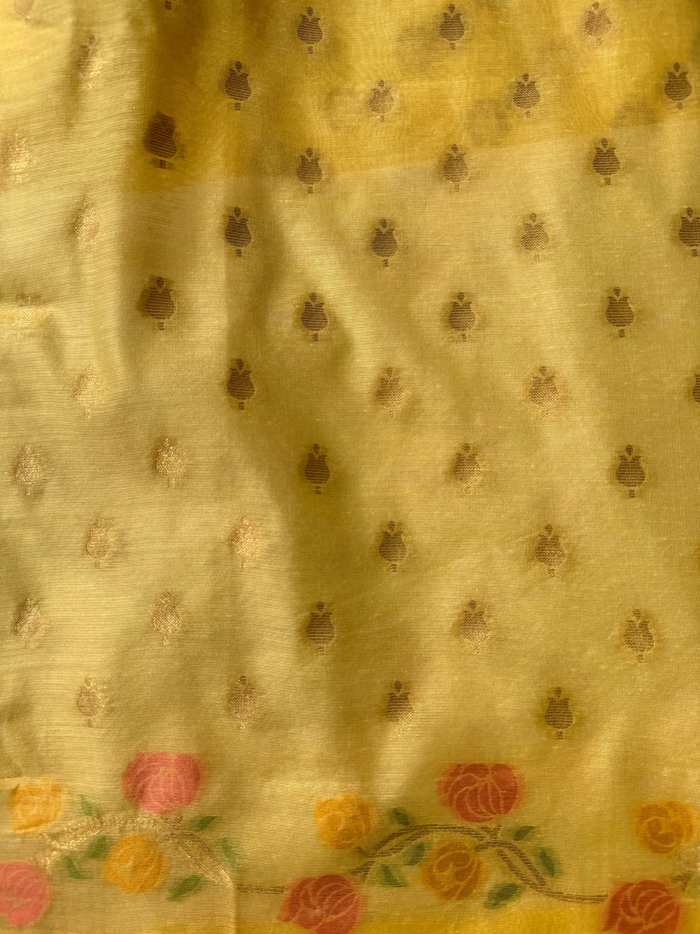 Chanderi zari meenakari rangkaat saree