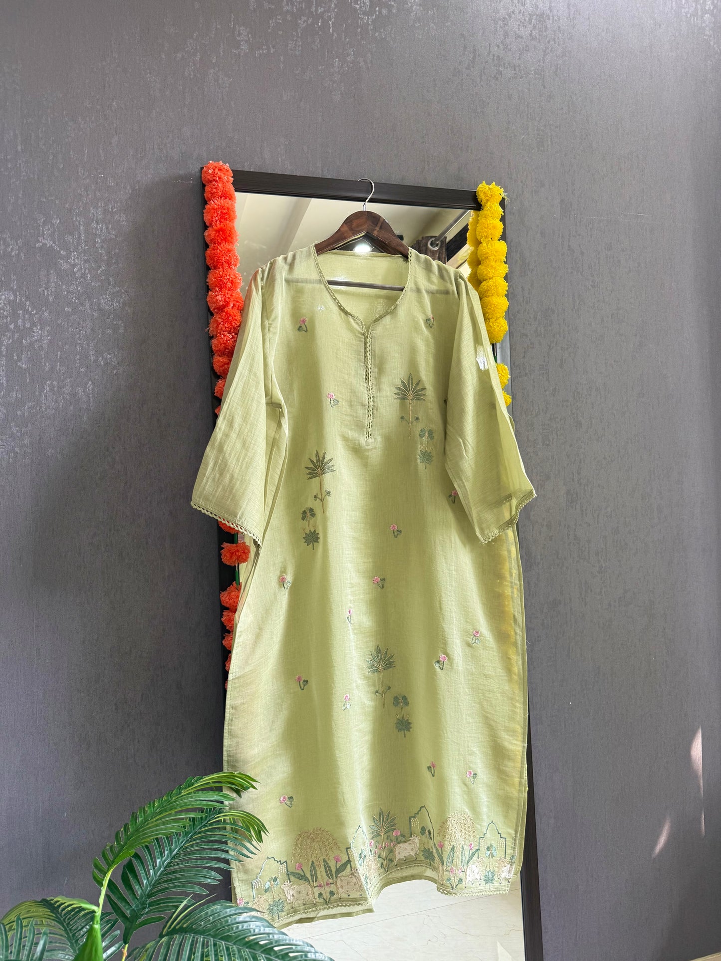 Luxurious Mul chanderi pichwai suit