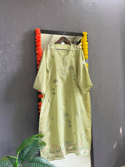 Luxurious Mul chanderi pichwai suit