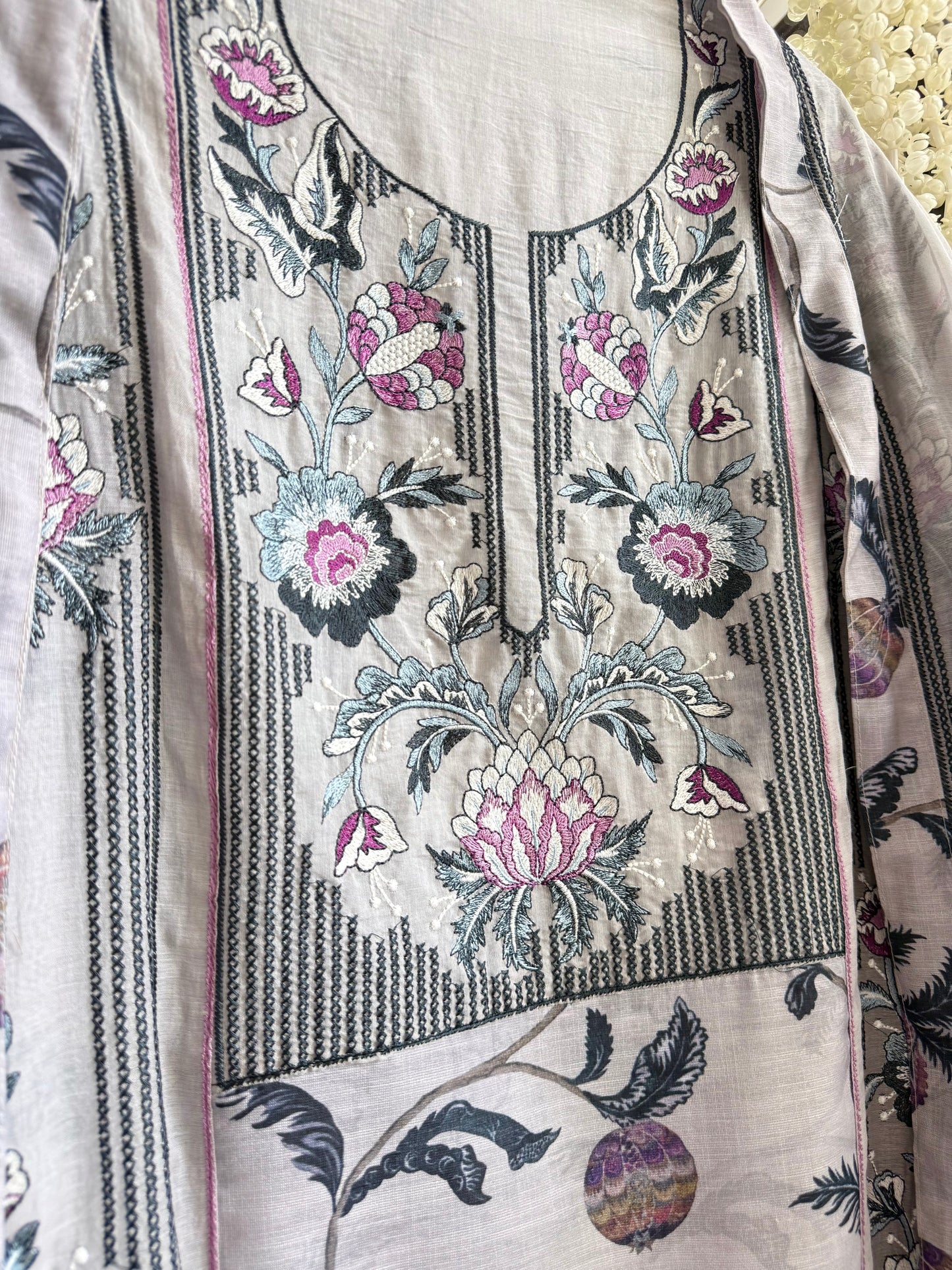 Luxurious Mul chanderi sanganeri suit