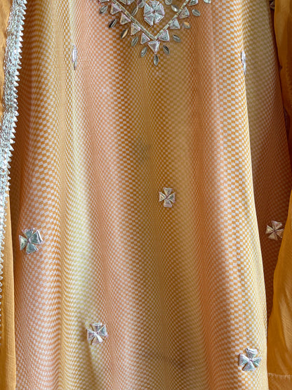 Gotta patti Tissue organza silk suit