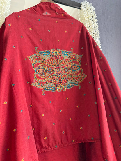 Linen kashmiri jamawar suit