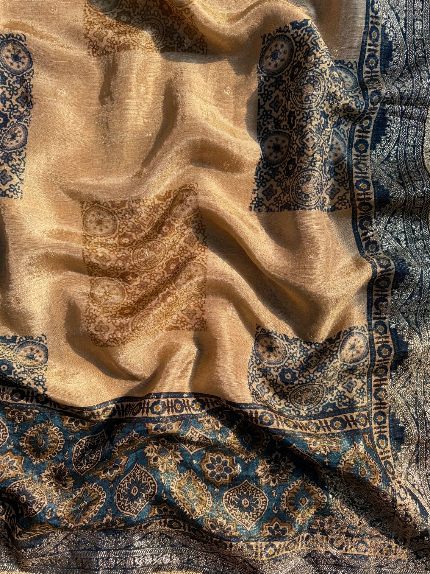 Luxurious Tissue silk Aari work suit
