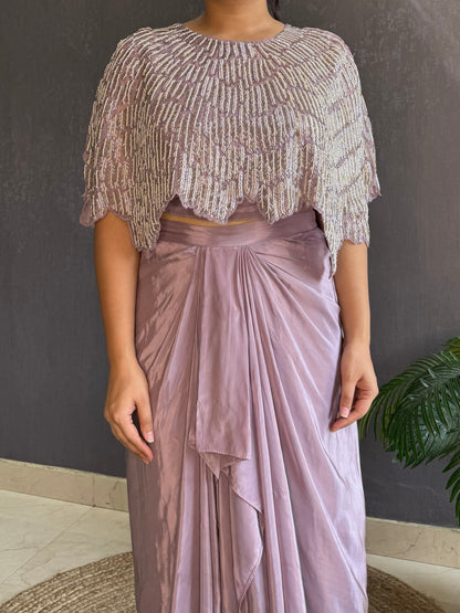 Dhoti skirt Cape set