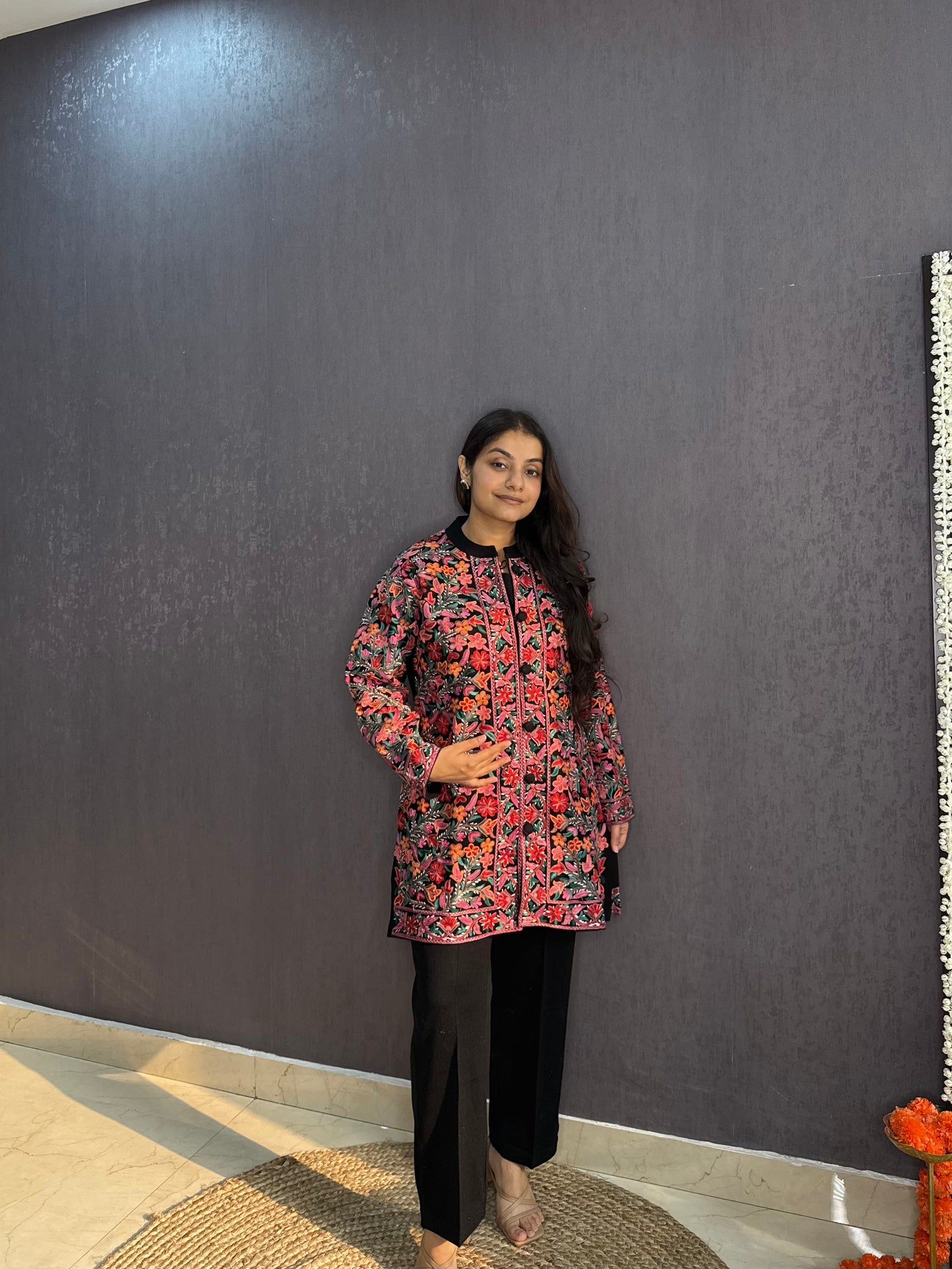 Woollen kashmiri Jacket set