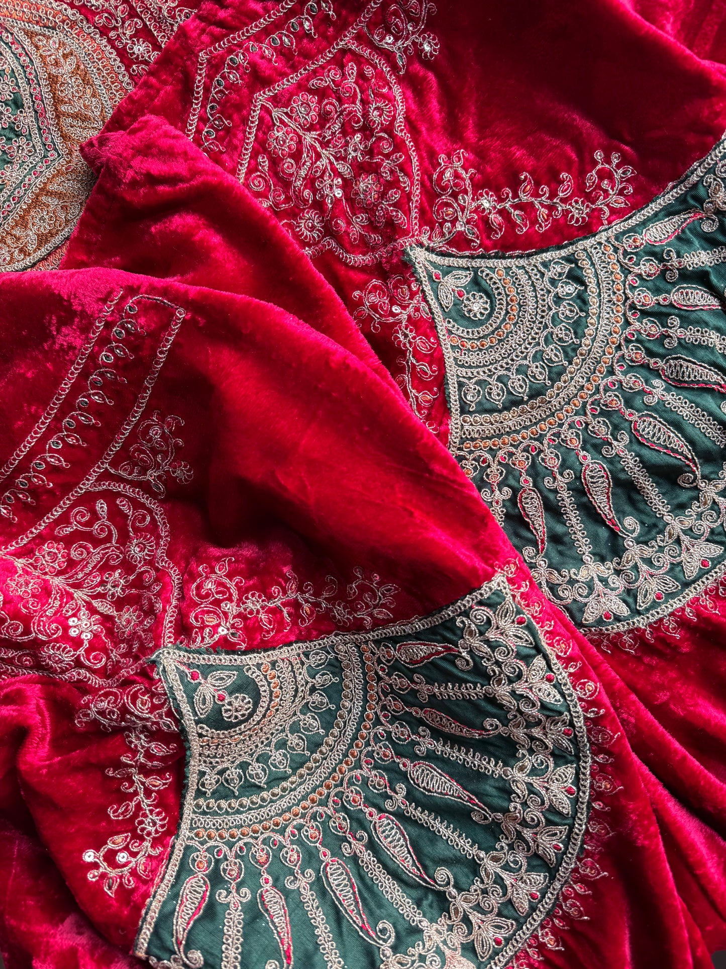 Velvet Marori Aari work suit