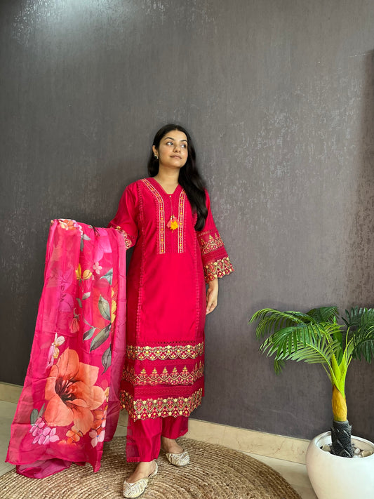 Pakistani frenchknot suit