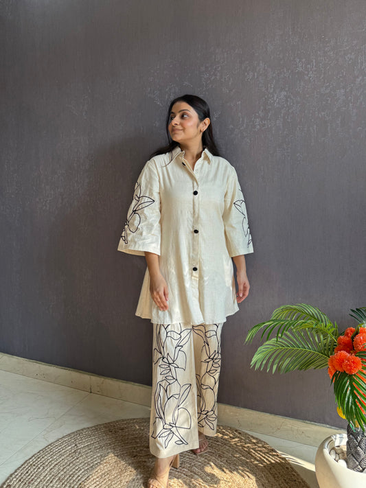 Embroidered cotton Coord set