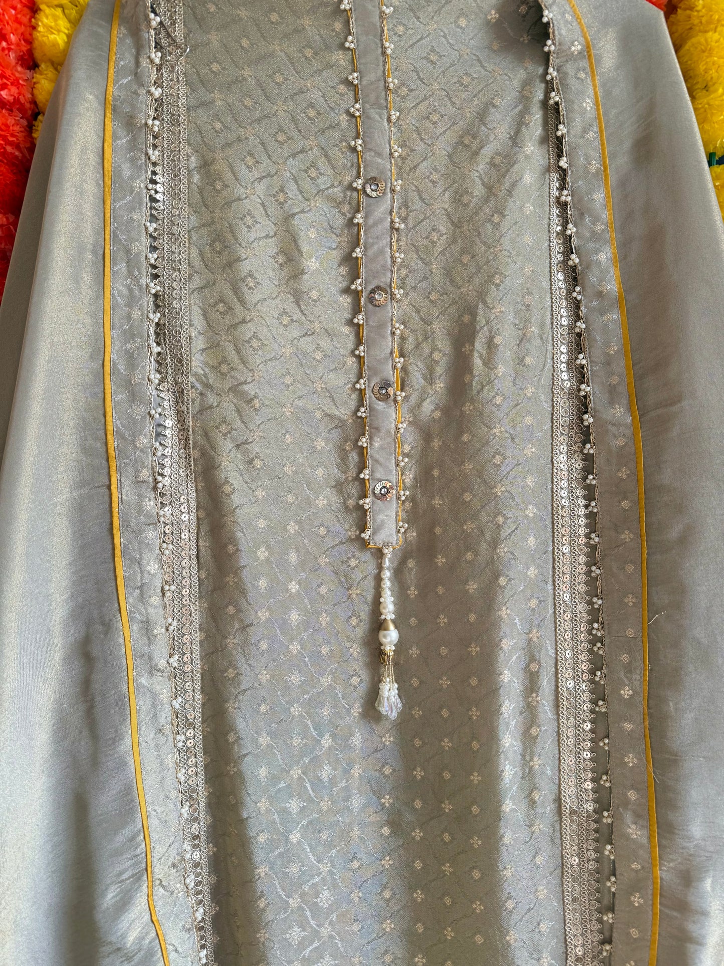 Pearl Benarsi Tissue silk suit