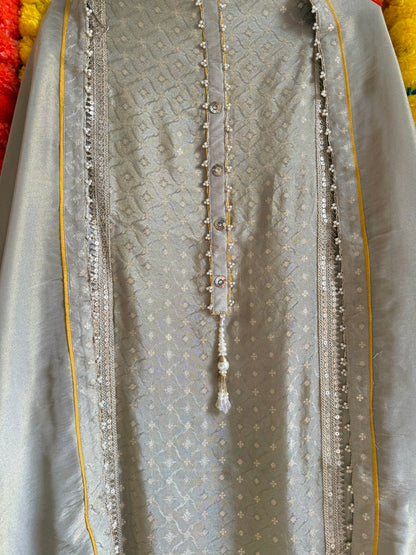 Pearl Benarsi Tissue silk suit