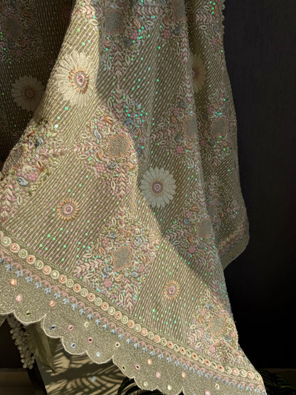 Lucknowi chikankari handwork suit