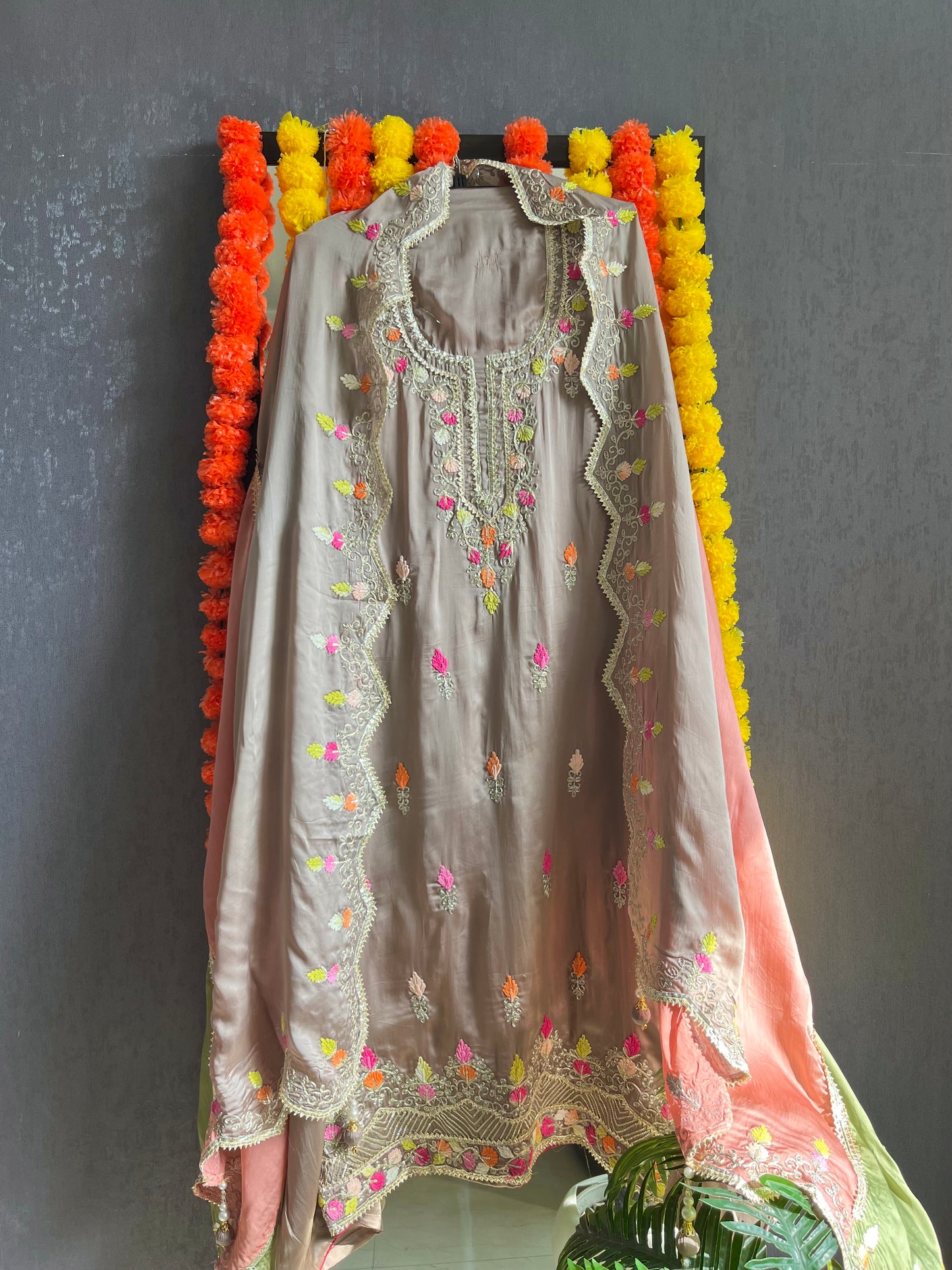 Luxurious Gotapatti silk suit