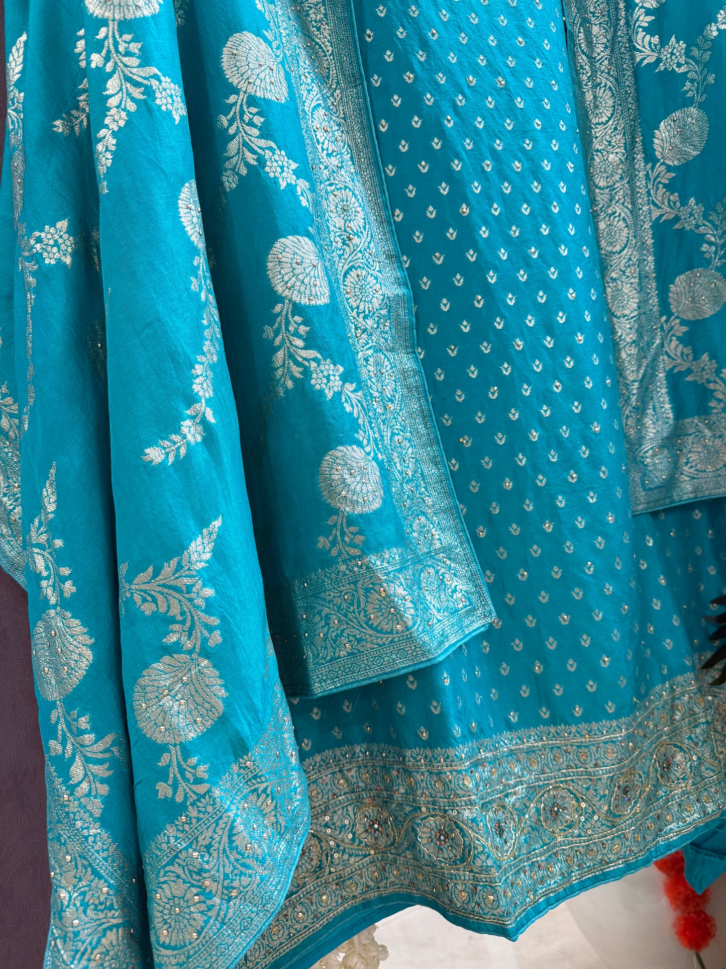 Banarsi handwork silk suit