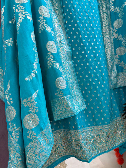 Banarsi handwork silk suit