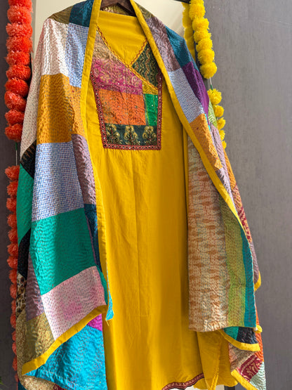Pure cotton kantha patchwork suits