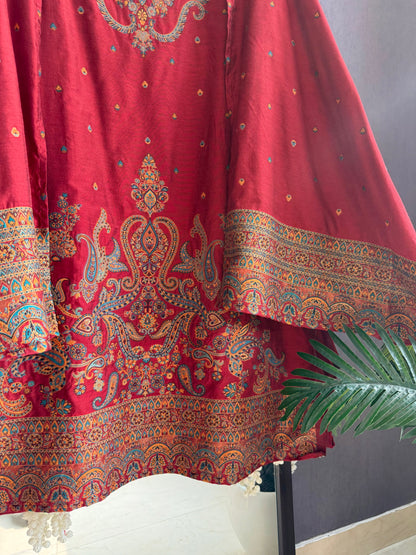 Linen kashmiri jamawar suit