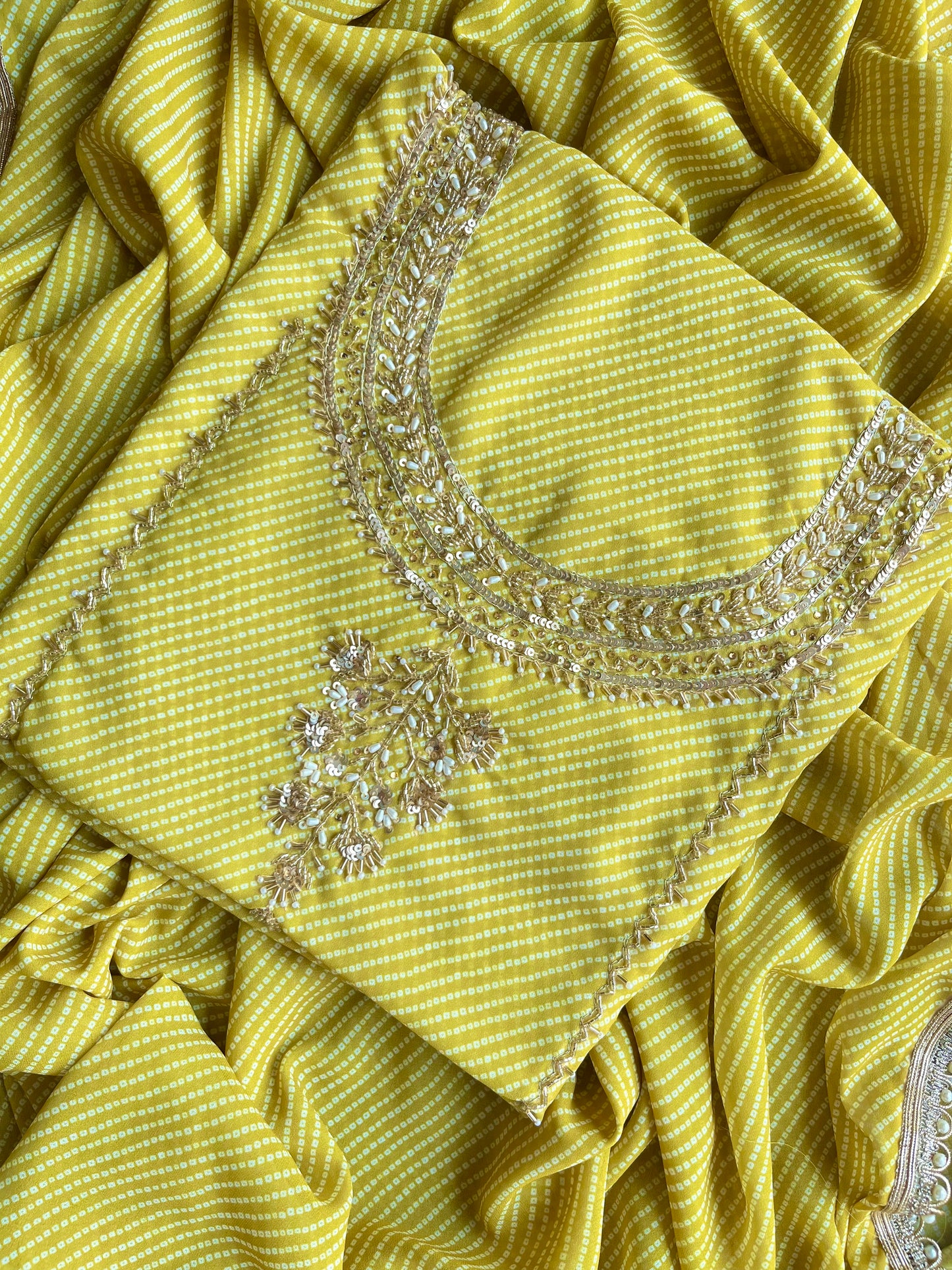 Punjabi Bandhani handwork suits
