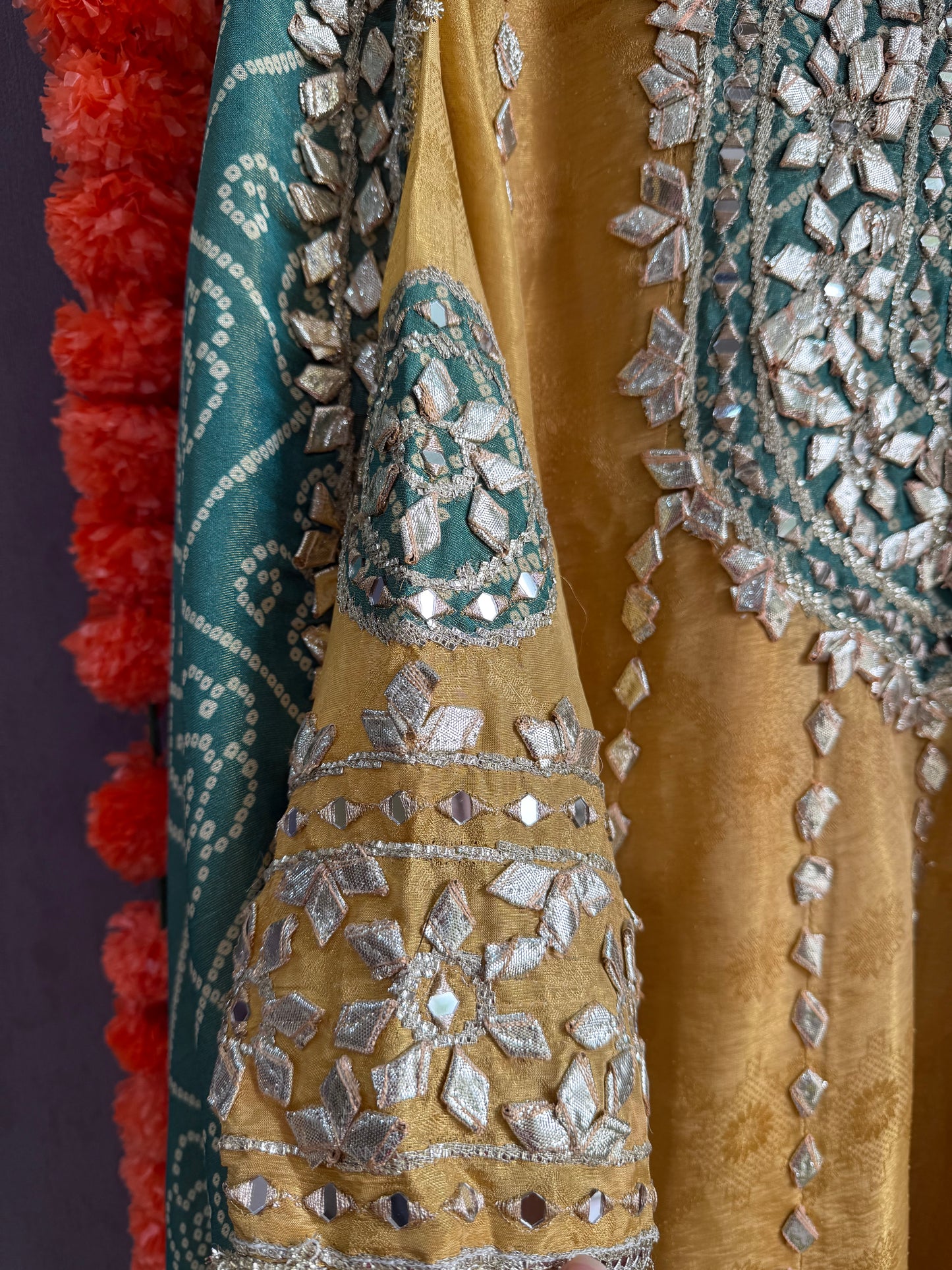 Luxurious Bandhani gotapatti anarkali set
