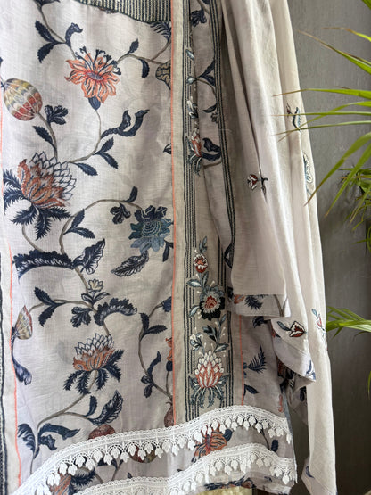 Luxurious Mul chanderi sanaganeri suit