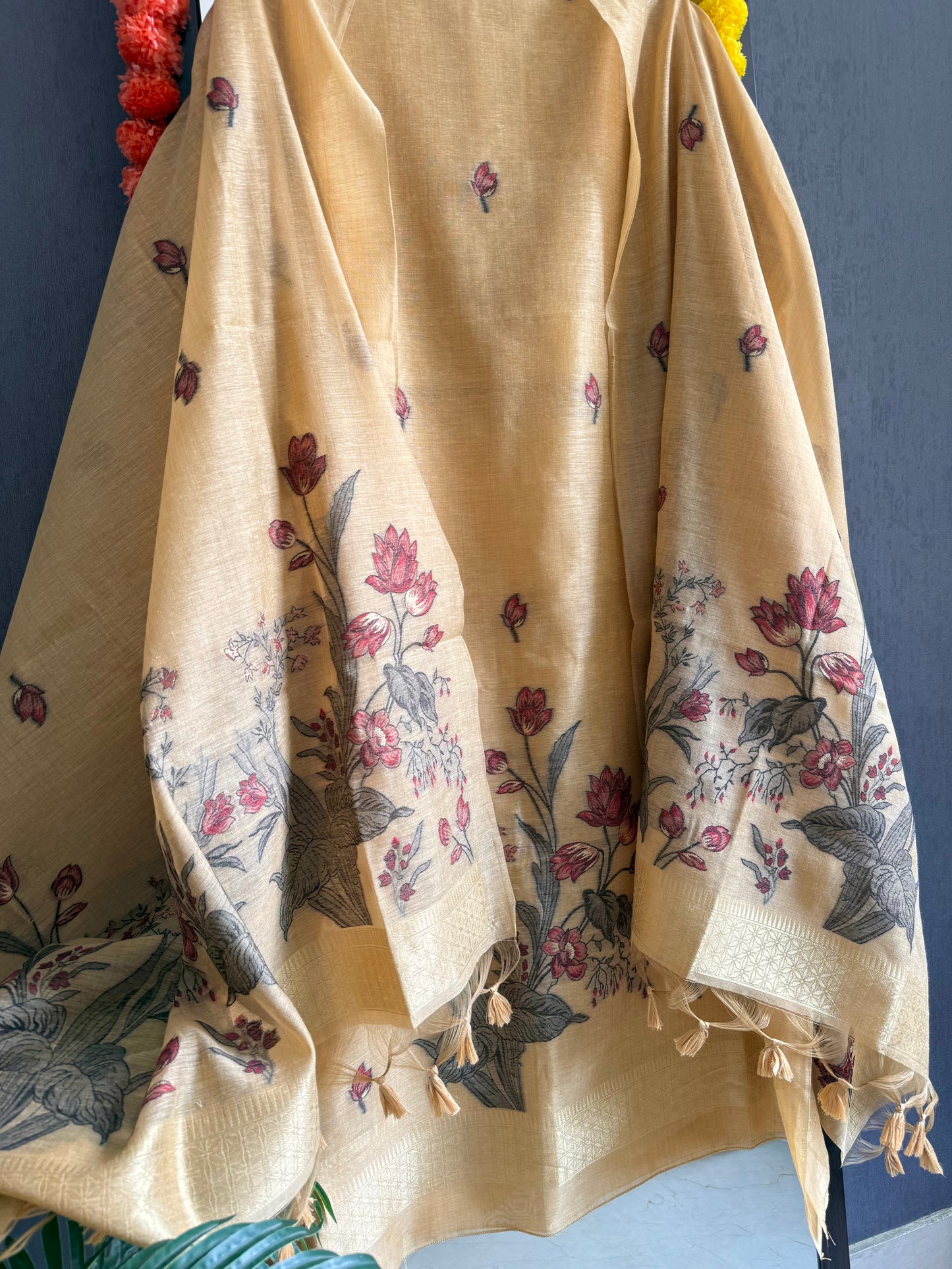 Light Chanderi Jamdani suit