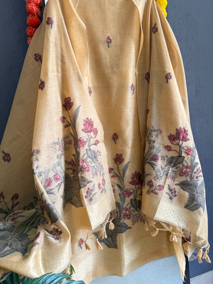 Light Chanderi Jamdani suit