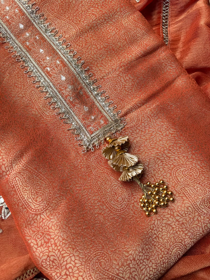 Luxurious brocade benarsi Mirror suit