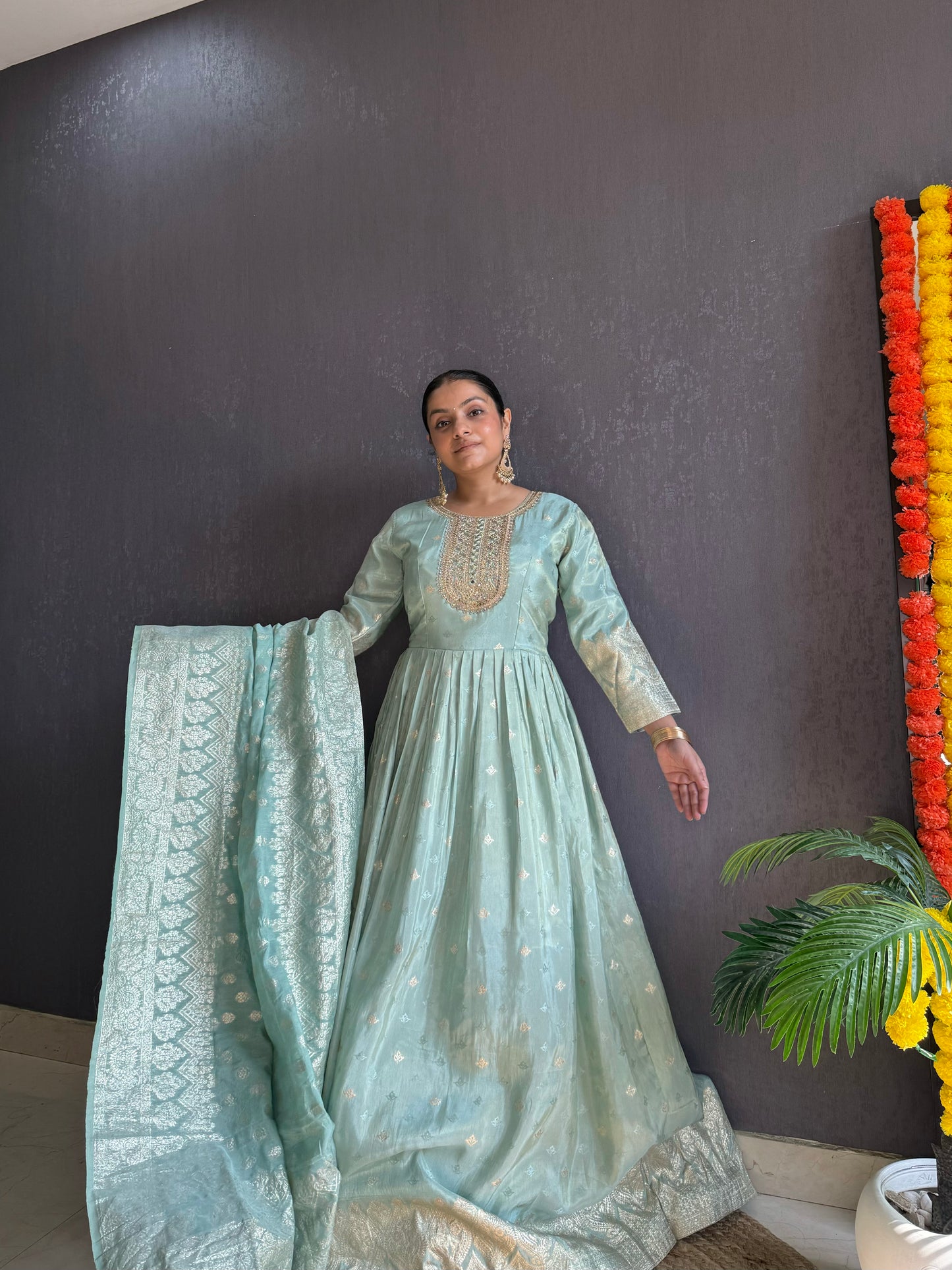 Benarsi Handwork Anarkali suit